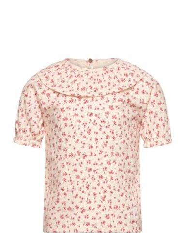 T-Shirt Ss Crepe Tops T-Kortærmet Skjorte Pink Creamie