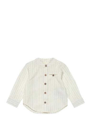 Shirt Ss Woven Tops Shirts Long-sleeved Shirts Cream En Fant