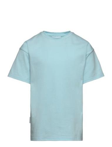 Unisex Long T-Shirt Tops T-Kortærmet Skjorte Blue Gugguu