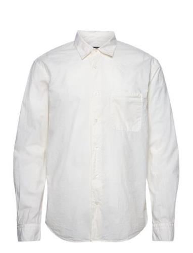 Cotton Poplin Malte Shirt Tops T-Langærmet Skjorte White Mads Nørgaard