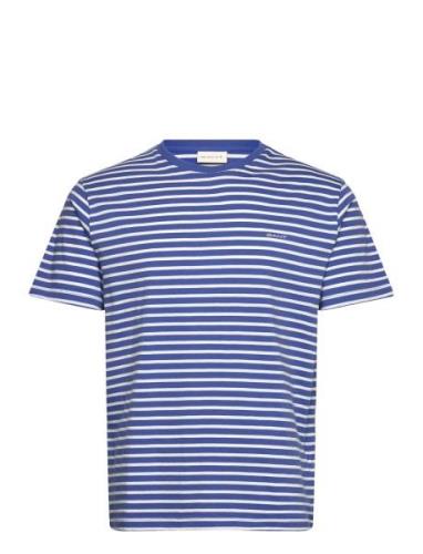 Striped T-Shirt Tops T-Kortærmet Skjorte Blue GANT