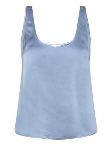 Faith Singlet Tops T-shirts & Tops Sleeveless Blue Twist & Tango