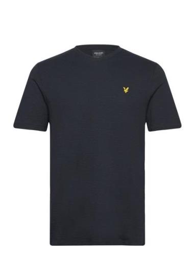 Slub T Shirt Tops T-Kortærmet Skjorte Navy Lyle & Scott