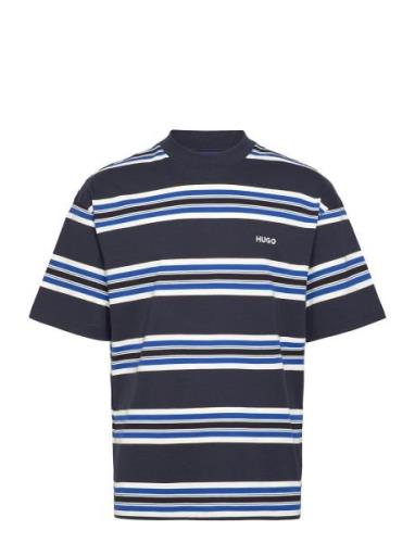 Natinolo Tops T-Kortærmet Skjorte Navy HUGO BLUE