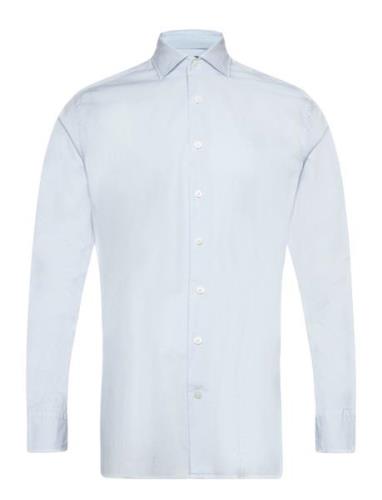 Essential Stretch Pop Tops Shirts Business Blue Hackett London