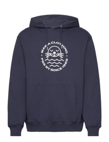 Sandö Hooded Sweatshirt Tops Sweatshirts & Hoodies Hoodies Navy Makia