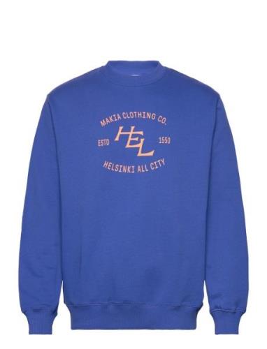 All City Sweatshirt Tops Sweatshirts & Hoodies Sweatshirts Blue Makia