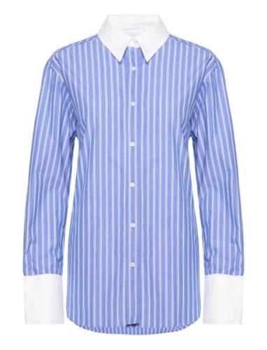 Salovas Shirt 13072 Tops Shirts Long-sleeved Blue Samsøe Samsøe