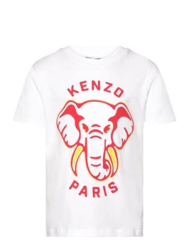 Short Sleeves Tee-Shirt Tops T-Kortærmet Skjorte White Kenzo