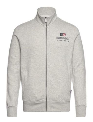 Skipper Zip Sweatshirt Tops Sweatshirts & Hoodies Sweatshirts Grey Seb...