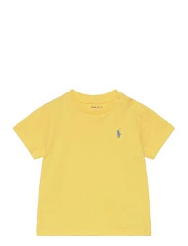 Cotton Jersey Crewneck Tee Tops T-Kortærmet Skjorte Yellow Ralph Laure...