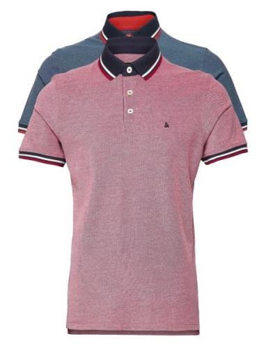 Jjepaulos Polo Ss 2Pk Mp Noos Tops Polos Short-sleeved Red Jack & J S