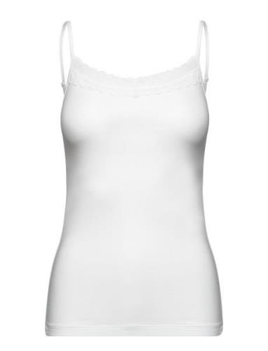 Basic Lace Caraco Tops T-shirts & Tops Sleeveless White Femilet