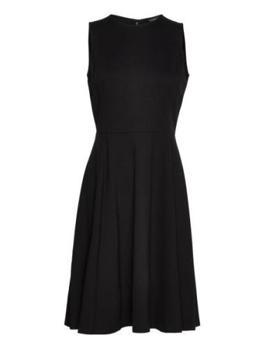 Modern Ponte-Dress Knælang Kjole Black Lauren Ralph Lauren