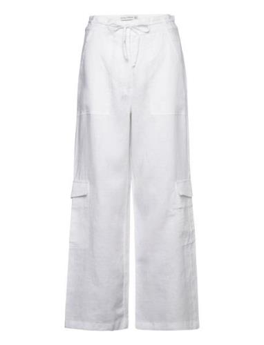 Relais Pants Bottoms Trousers Wide Leg White Faithfull The Brand