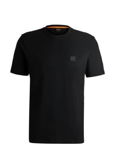Tales Tops T-Kortærmet Skjorte Black BOSS