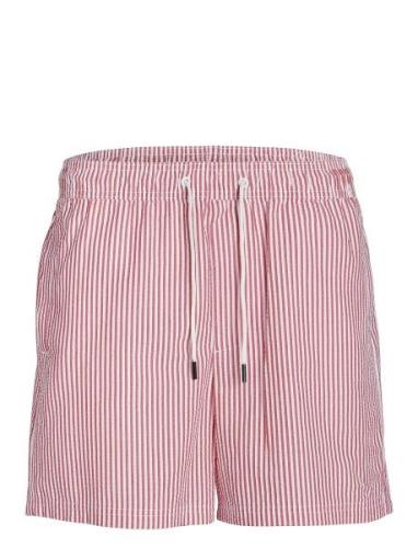 Jpstfiji Jjswim Seersucker Ss24 Ly Badeshorts Red Jack & J S