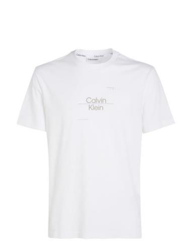 Optic Line Logo T-Shirt Tops T-Kortærmet Skjorte White Calvin Klein