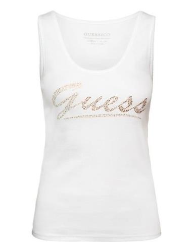 Logo Tank Top Tops T-shirts & Tops Sleeveless White GUESS Jeans