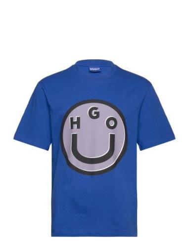 Nimper Tops T-Kortærmet Skjorte Blue HUGO BLUE