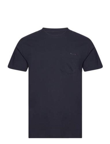 Regular T-Shirt Tops T-Kortærmet Skjorte Navy Revolution