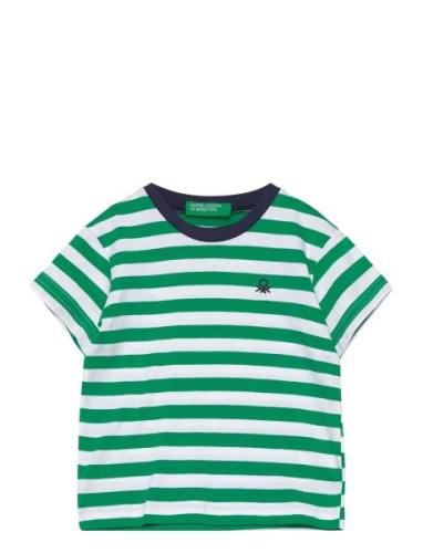 T-Shirt Tops T-Kortærmet Skjorte Green United Colors Of Benetton