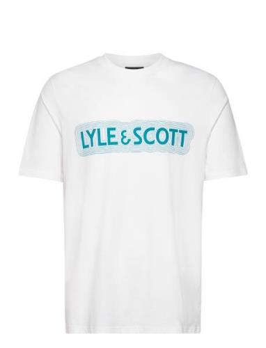 Vibrations Print T-Shirt Tops T-Kortærmet Skjorte White Lyle & Scott