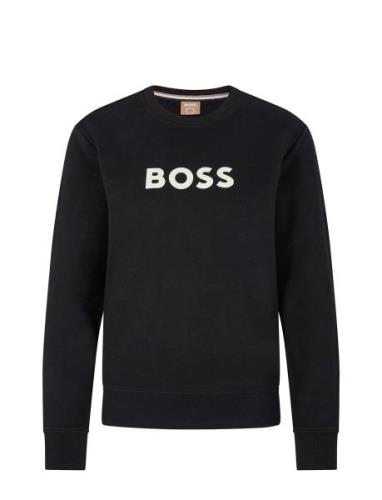 C_Elaboss_6 Tops Sweatshirts & Hoodies Sweatshirts Black BOSS