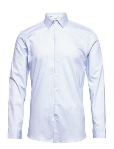 Organic Dress Shirt L/S Tops Shirts Business Blue Lindbergh