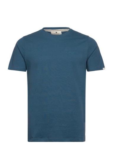 Akrod S/S Tee Noos - Gots Tops T-Kortærmet Skjorte Blue Anerkjendt