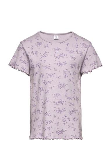 Top Ss Pointelle W Babylock Ao Tops T-Kortærmet Skjorte Purple Lindex