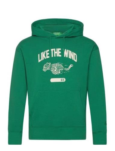 Sweater W/Hood Tops Sweatshirts & Hoodies Hoodies Green United Colors ...
