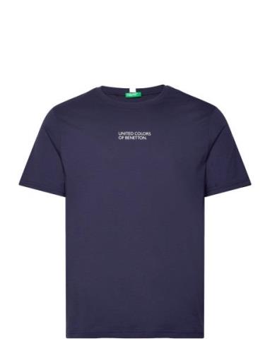 T-Shirt Tops T-Kortærmet Skjorte Blue United Colors Of Benetton