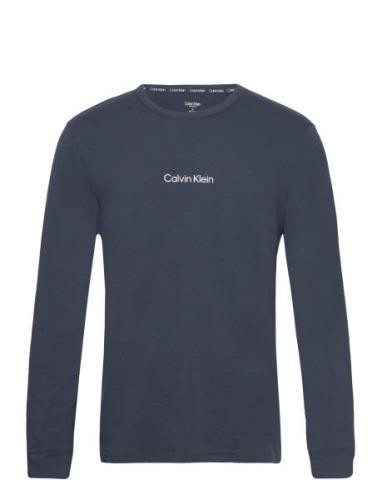 L/S Crew Neck Tops T-Langærmet Skjorte Blue Calvin Klein