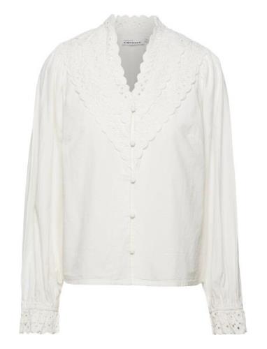 Janellekb Blouse Tops Blouses Long-sleeved White Karen By Simonsen