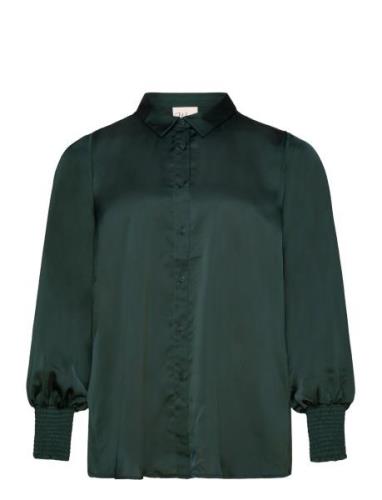 Wa-Tilda 1 Tops Blouses Long-sleeved Green Wasabiconcept