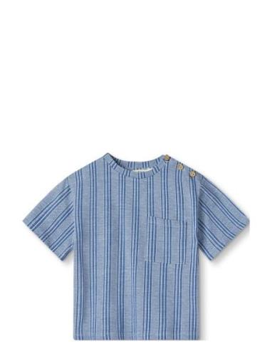 Miro T-Shirt Tops T-Kortærmet Skjorte Blue Fliink