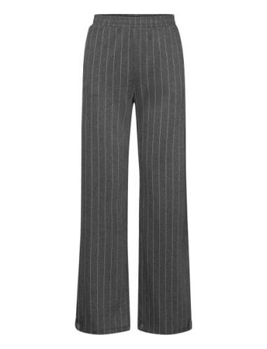 Pinstripe Knitted Trousers Bottoms Trousers Straight Leg Grey Mango