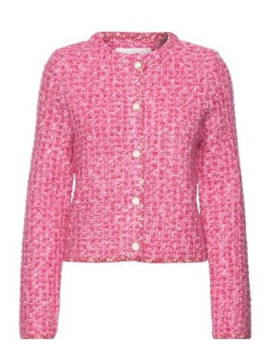 Josh Tweed Tops Knitwear Cardigans Pink Fabienne Chapot