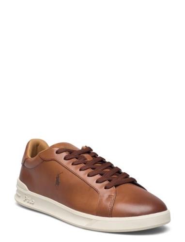 Heritage Court Ii Leather Sneaker Low-top Sneakers Brown Polo Ralph La...