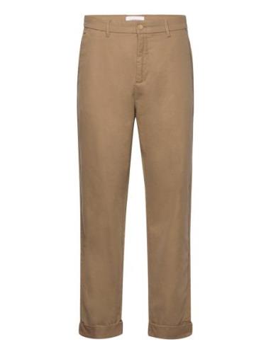 Wide Fit Twill Pants Bottoms Trousers Chinos Beige Lindbergh