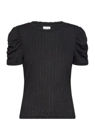 Vianine S/S Puff Sleeve Top - Noos Tops T-shirts & Tops Short-sleeved ...
