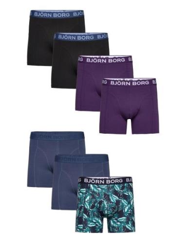 Cotton Stretch Boxer 7P Boxershorts Blue Björn Borg