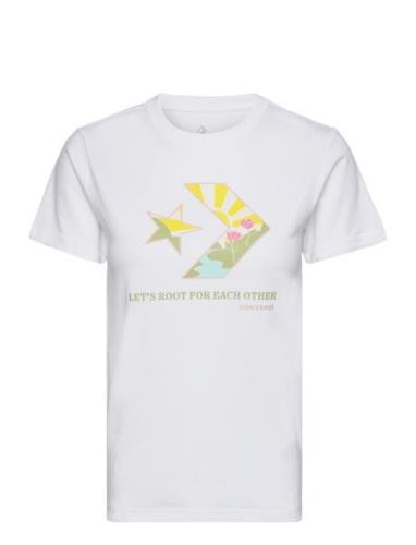 Star Chevron Infill Tee Sport T-shirts & Tops Short-sleeved White Conv...