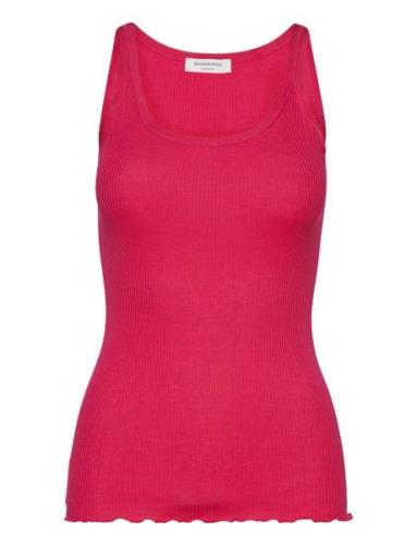 Rwbelle U-Neck Strap Elastic Top Tops T-shirts & Tops Sleeveless Pink ...