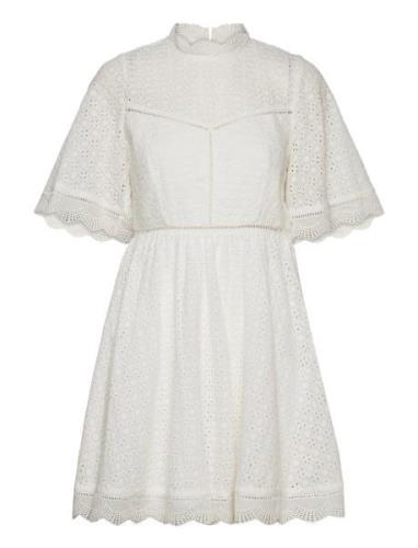Claire Mini Lace Dress Kort Kjole White Malina