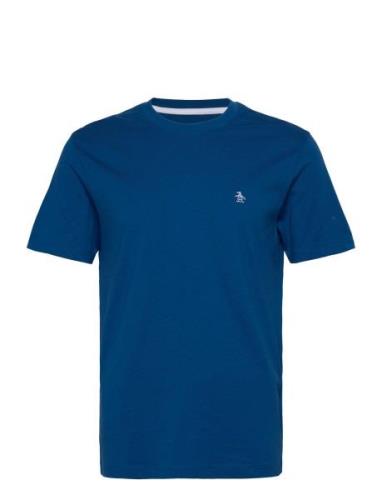 Cont Pin Point Embro Tops T-Kortærmet Skjorte Blue Original Penguin