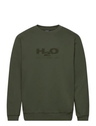 Logo Sweat O'neck Tops Sweatshirts & Hoodies Sweatshirts Green H2O