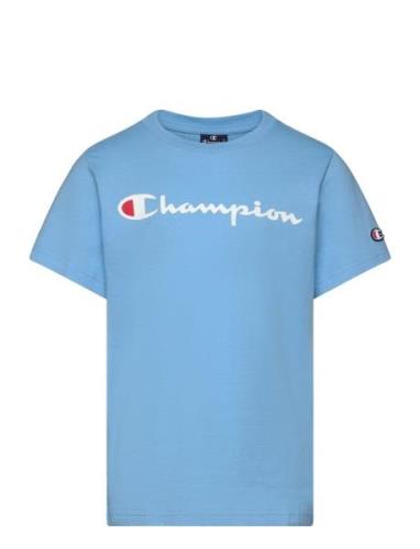 Crewneck T-Shirt Sport T-Kortærmet Skjorte Blue Champion