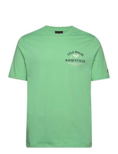 Racquet Club Graphic T-Shirt Tops T-Kortærmet Skjorte Green Lyle & Sco...